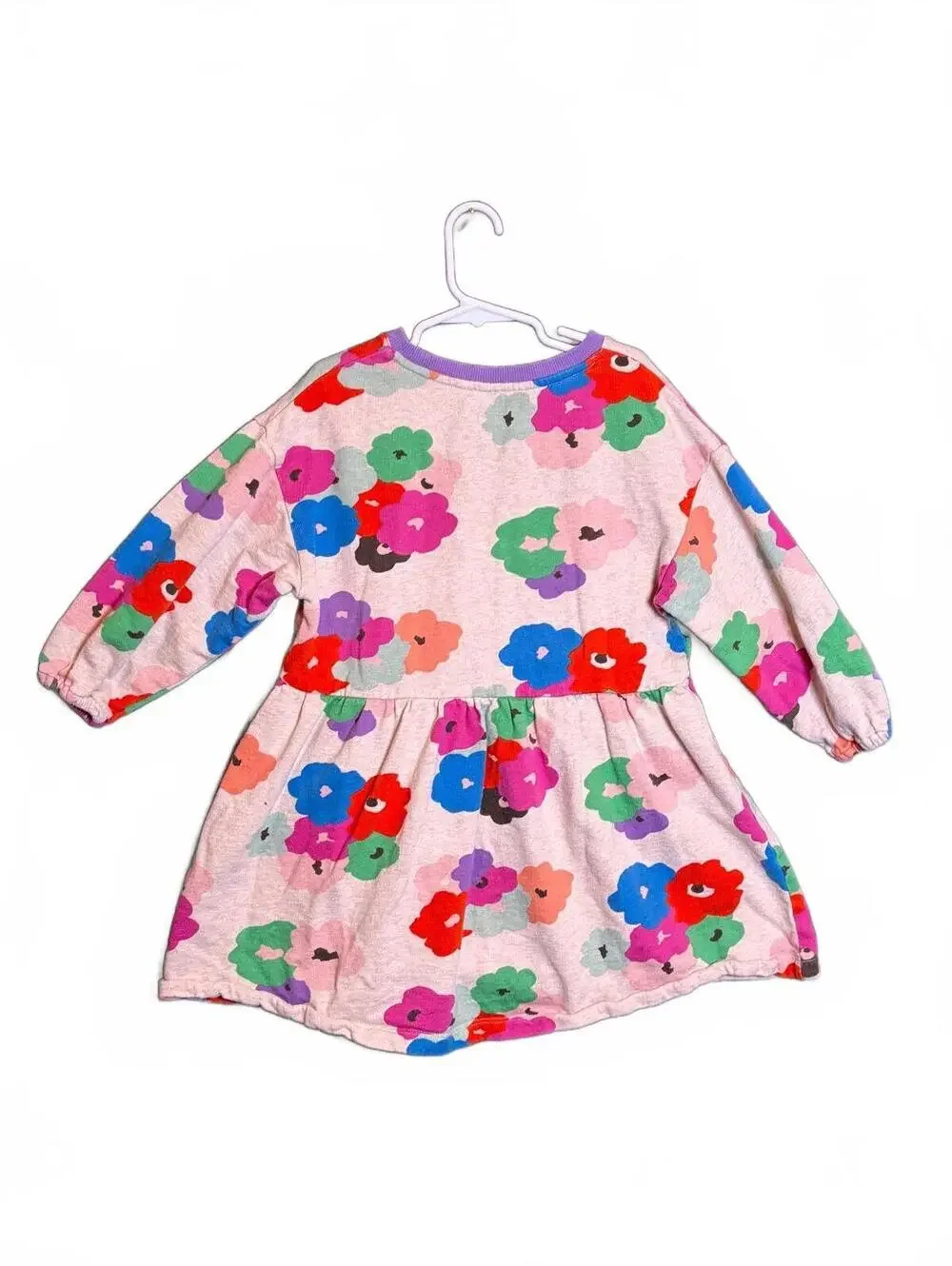 Mini Boden Girls 6-7Y Floral Sweatshirt Dress Multicolor Cotton Style G4395